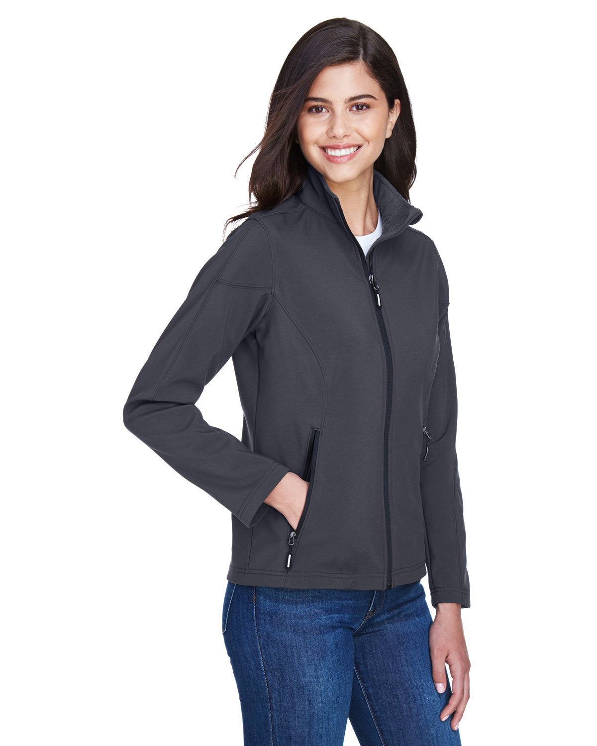 CORE365 Ladies' Cruise Two-Layer Fleece Bonded Soft Shell Jacket - Hart County Tourism