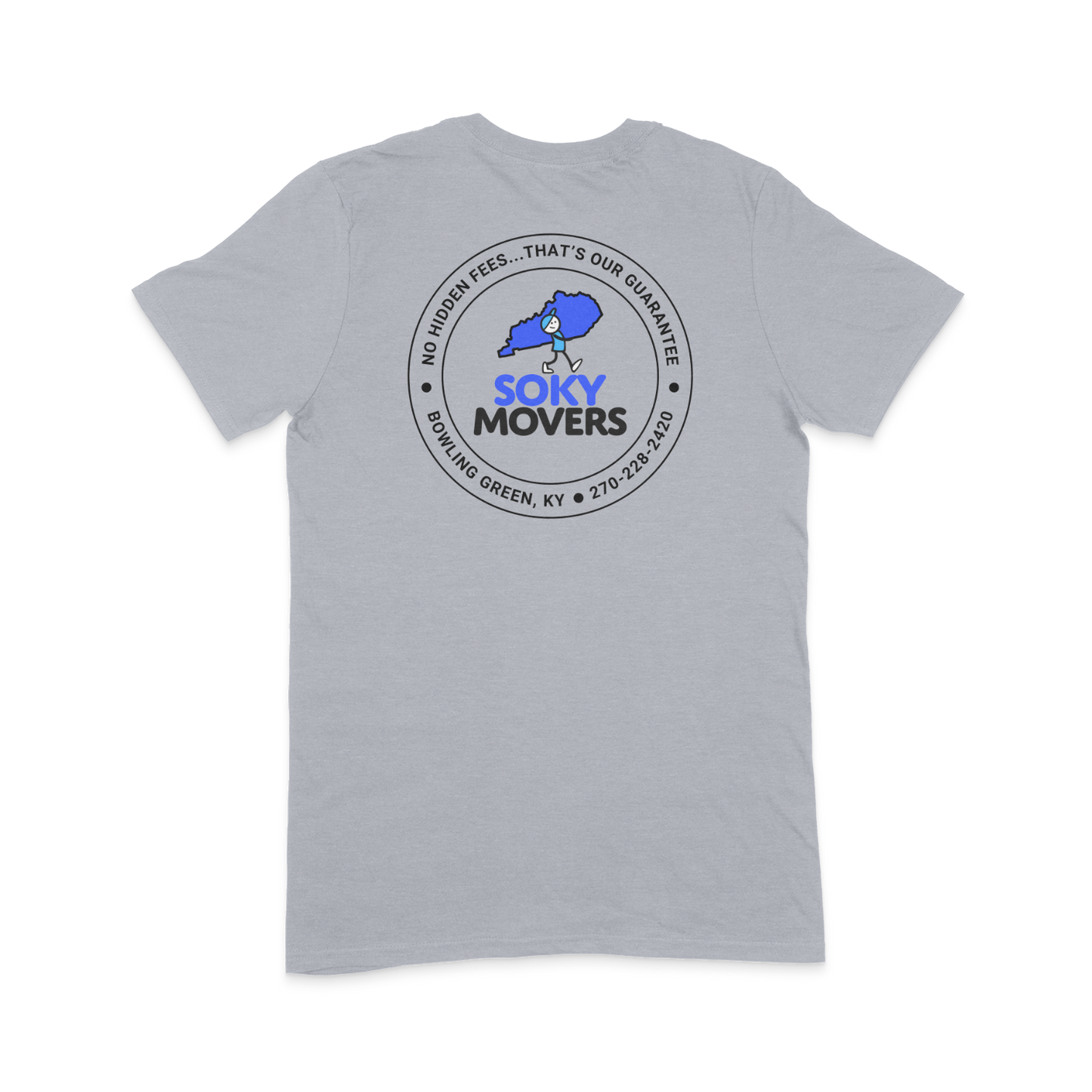 SOKY Movers - Gildan Softstyle - Heather Gray - Back Logo