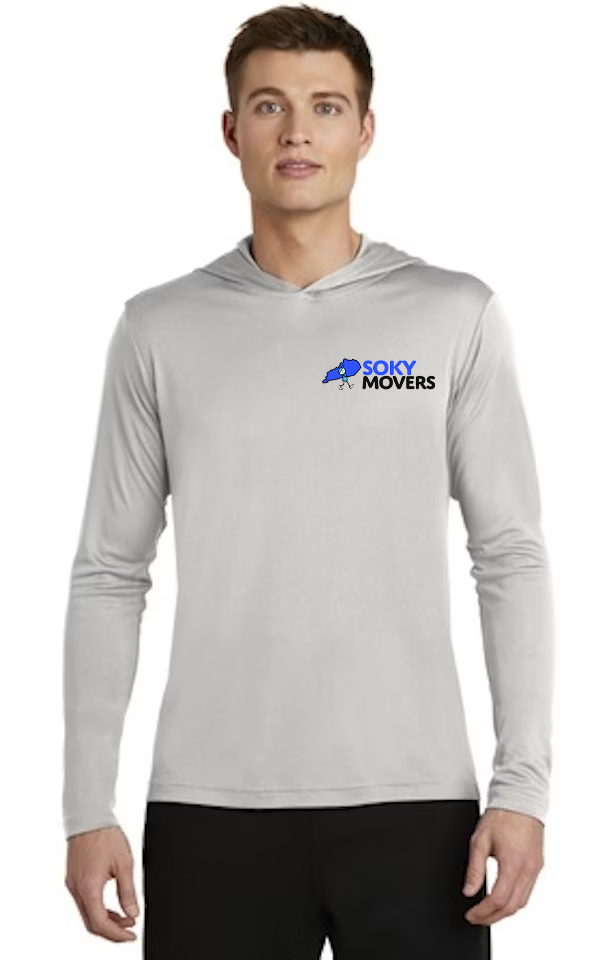 Sport Tek Unisex PosiCharge Hooded - Gray - Front/Back Logo