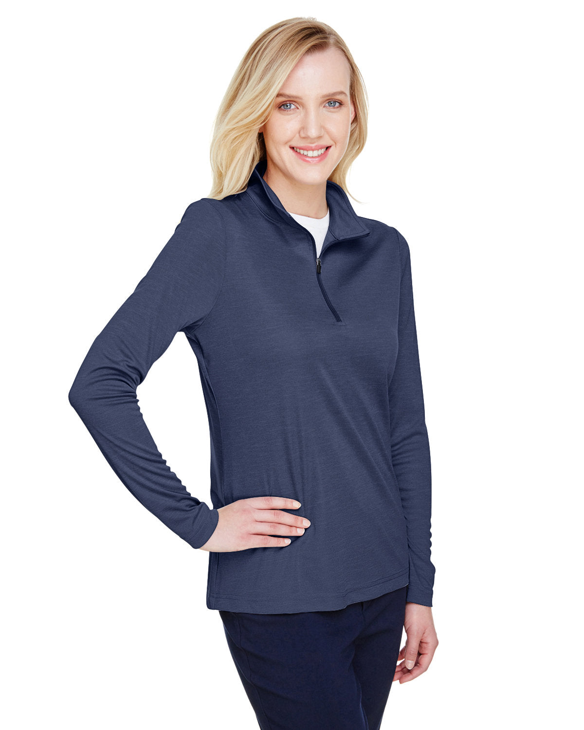Team 365 Ladies' Zone Sonic Heather Performance Quarter-Zip - Hart County Tourism