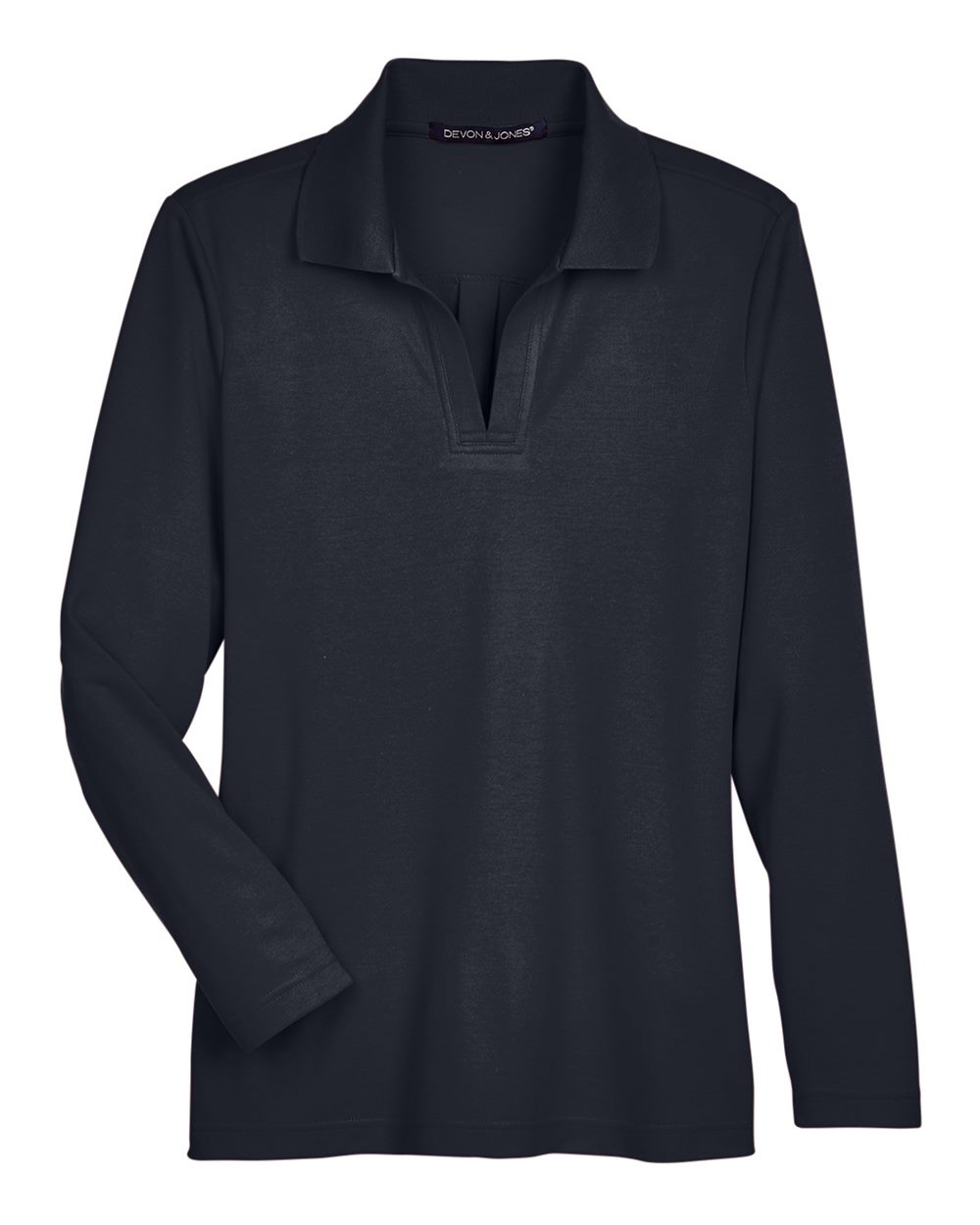 Devon & Jones CrownLux Performance Women's Plaited Long Sleeve Polo