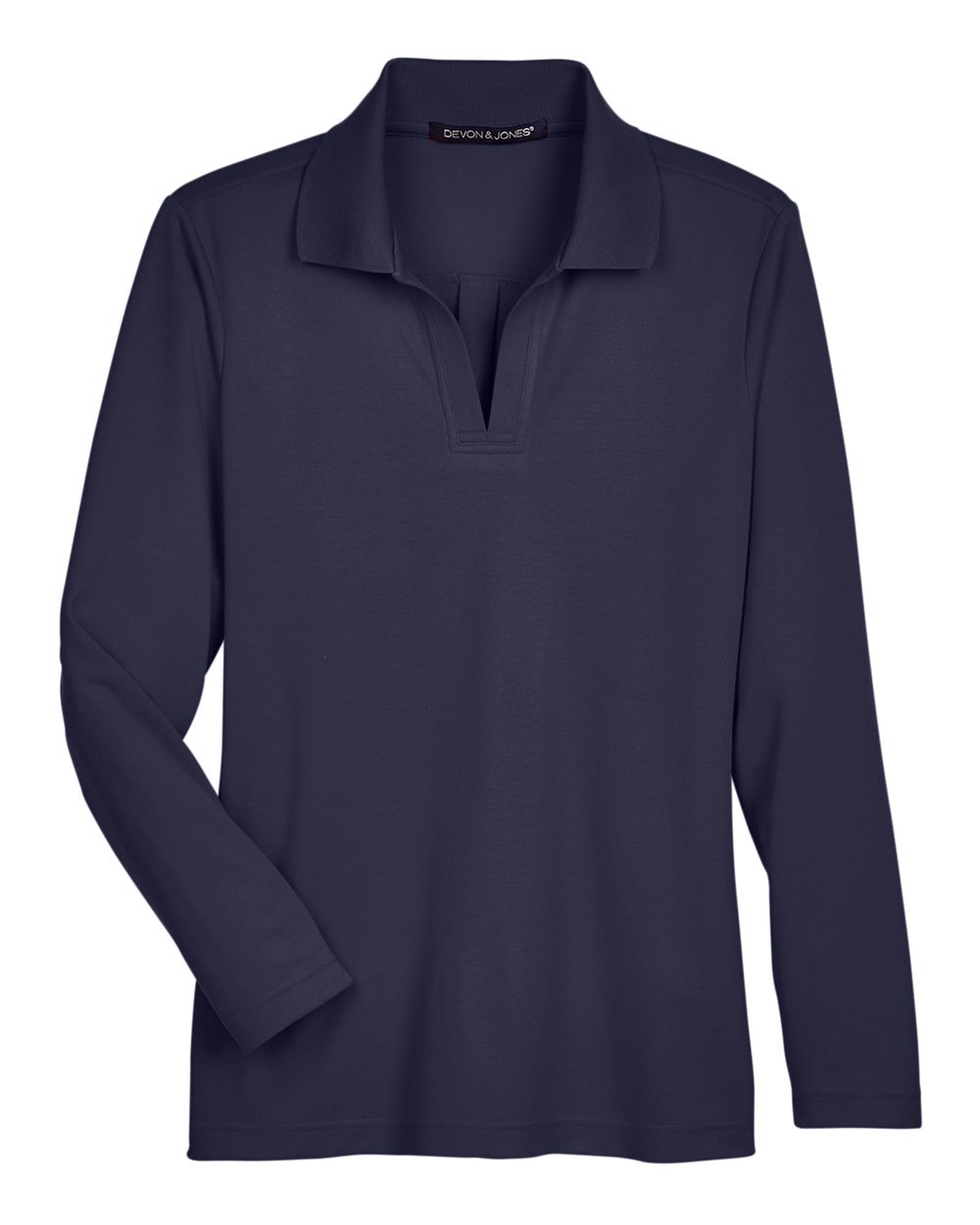 Devon & Jones CrownLux Performance Women's Plaited Long Sleeve Polo