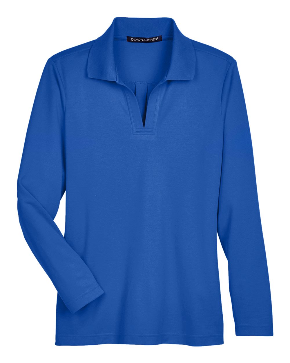 Devon & Jones CrownLux Performance Women's Plaited Long Sleeve Polo
