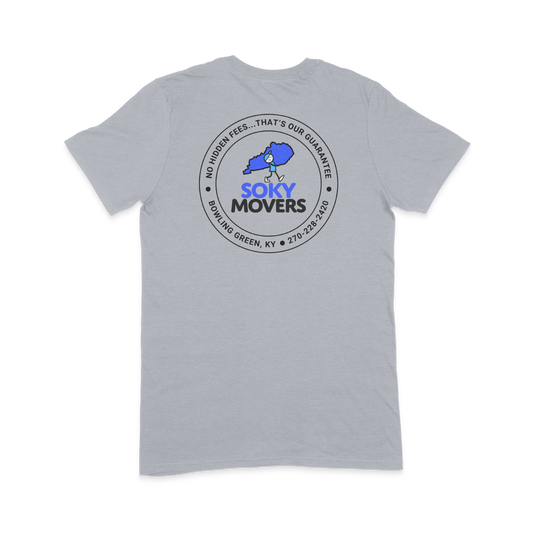 SOKY Movers - Gildan Softstyle - Heather Gray - Back Logo