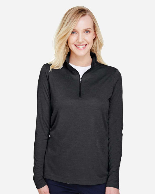 Team 365 Women's Zone Sonic Heather Performance Quarter-Zip Pullover
