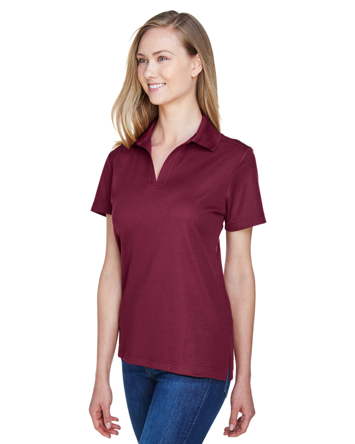 Devon & Jones CrownLux Performance® Ladies' Plaited Polo - Hart County Tourism