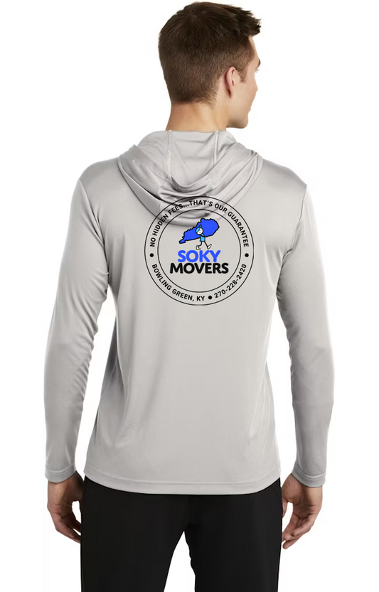 Sport Tek Unisex PosiCharge Hooded - Gray - Front/Back Logo