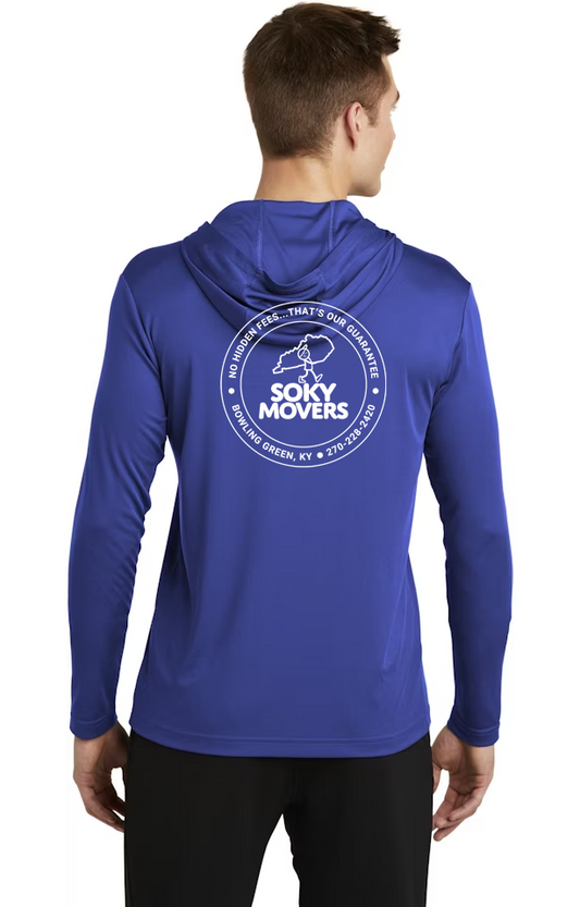 Sport Tek Unisex PosiCharge Hooded - Royal Blue - Front/Back Logo